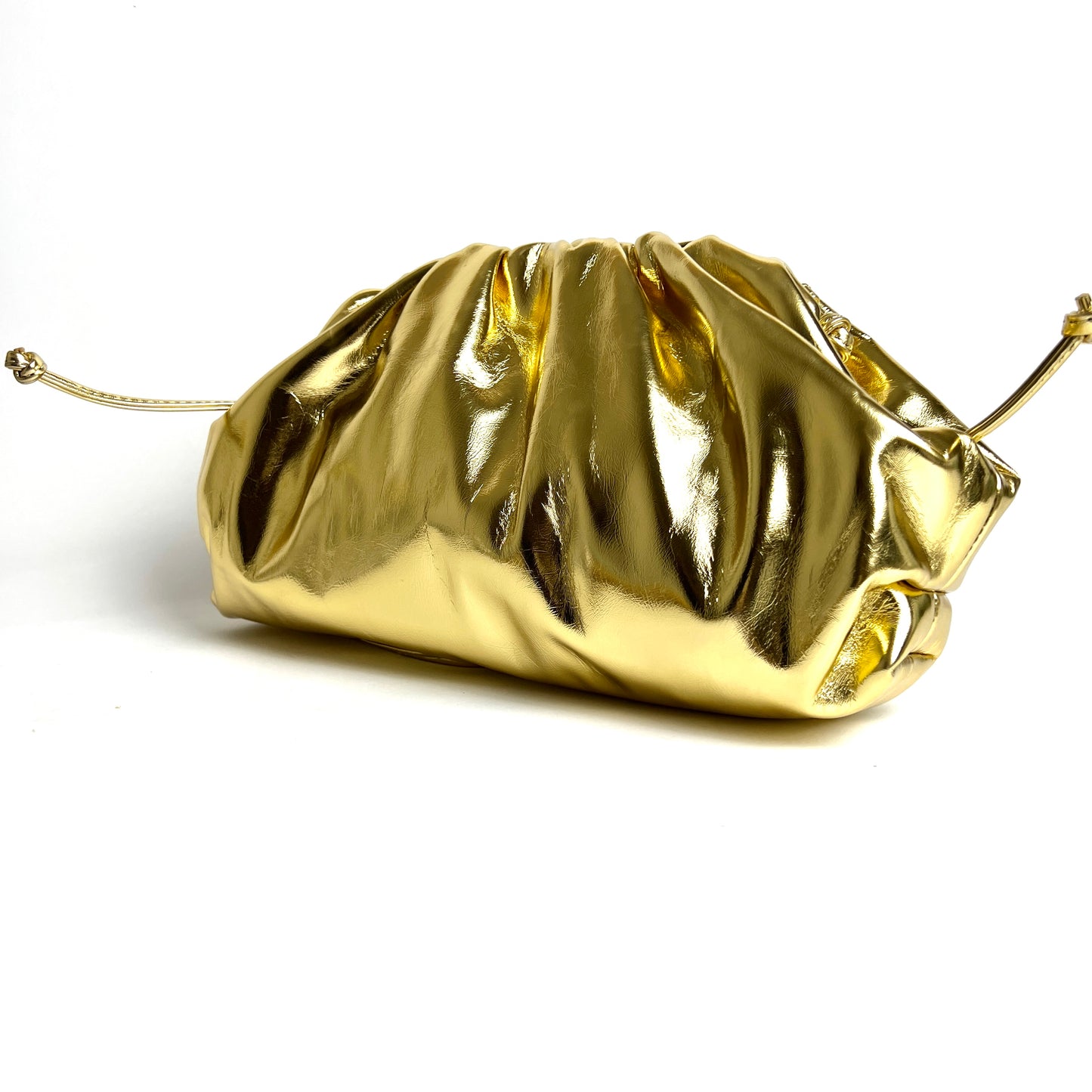 Gold Metallic Clutch Bag - Large - Little Touch